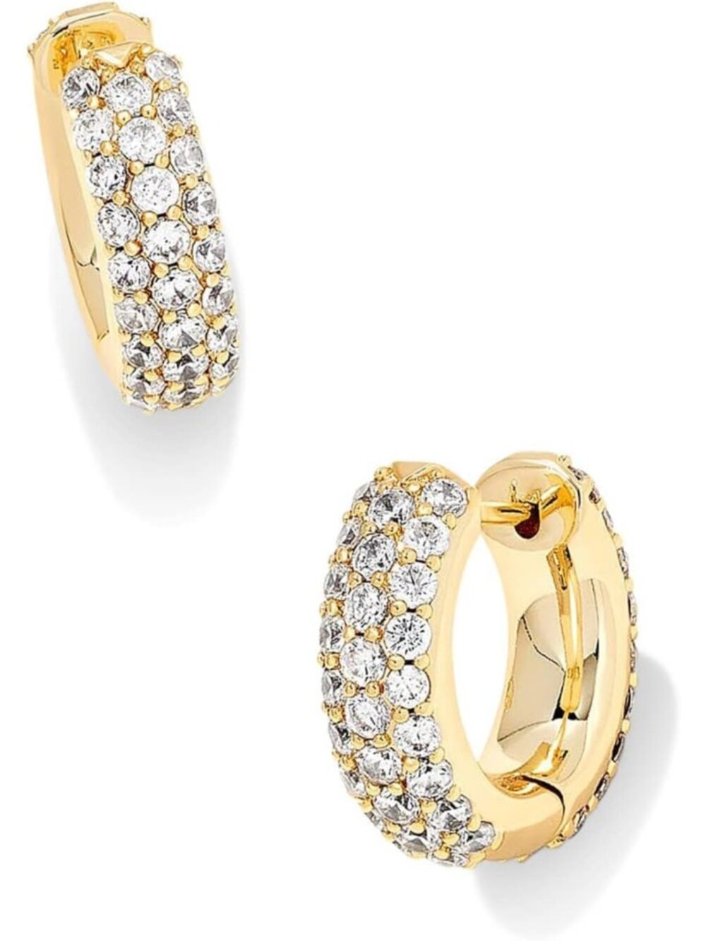 Chic Pave Huggie Earrings for Women | Stylish Fashion Jewelry Accessory